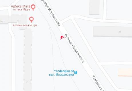 Билборд A в Киеве, 3x6  Йорданська вул. (Лайоша Гавро вул.), 17 схема