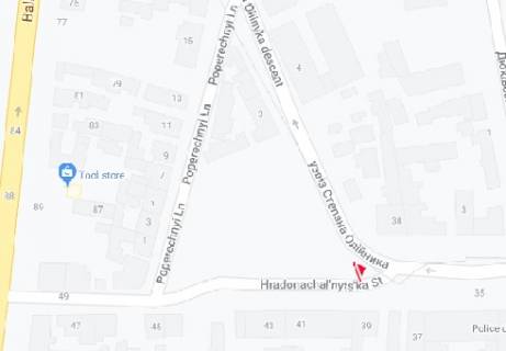 Билборд B в Одессе, 3x6  Кузьміна Тараса вул. (Градоначальницька). - Степана Олійника вул. (спуск) схема