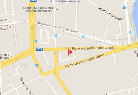 Скроллер A в Харькове Армянский пер. - Короленка пер. - 320912 схема