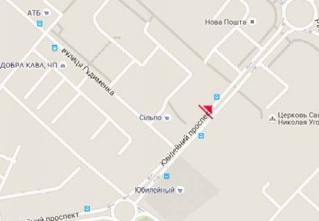 Билборд A в Запорожье, 3x6  Ювілейний просп., 20 - Героїв 93-й бригади вул. (Гудименка вул.) схема