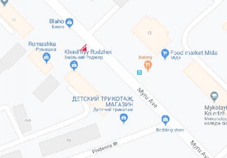 Білборд, Бігборд (Борд)  B у Миколаєві, 3x6  Миру вул., 13 схема