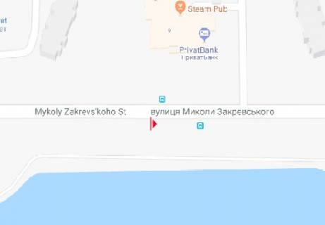Билборд B в Киеве, 3x6  Миколи Закревського вул., 9 схема