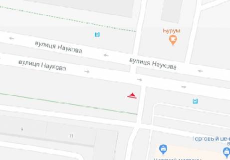 Билборд A в Львове, 3x6  Наукова вул. схема
