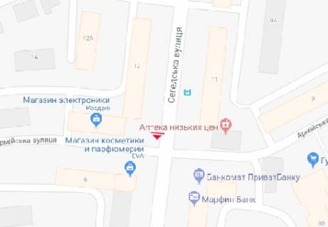 Сiтiлайт B у Одесі Сегедская ул. №12 В схема