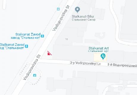Билборд A в Одессе, 3x6  Водопровідна вул., 16 схема