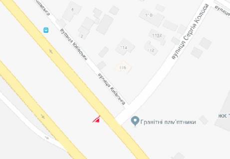 Prismatron, Prism A in Kyiv Bol'saa  Okruznaa doroga, ugol Sergea Kolosa st. (na rozdelitele) - 318269 scheme