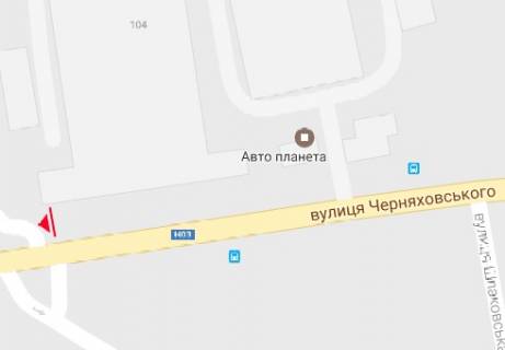 Билборд B в Житомире, 3x6  Чуднівська вул. (Черняховського вул.), 104 схема