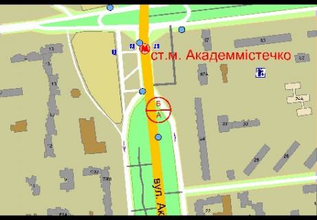 Видеоборд A в Киеве, 3x6  Палладина Академика пр. - ст.м. "Академгородок" - 383763 схема