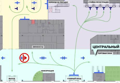 Нестандарт A у Києві Центральный холл, 1 этаж (Терминал А) схема