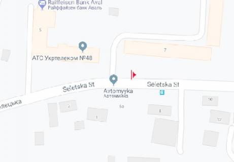 Билборд A в Житомире Селецкая ул.,7 - Витрука ул. схема