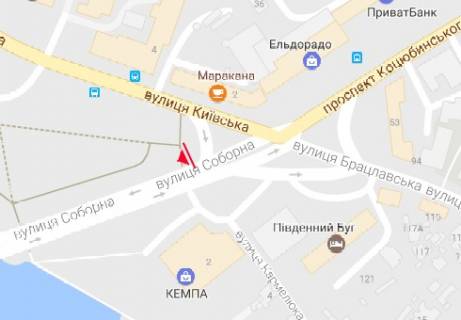 Scrolller, Scroll B in Vinnytsia Sobornaa st. - Kievskaa st. - 316032 scheme
