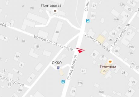 Prismatron, Prism A in Poltava, 3x6  Sennaa st. - Olesa Goncara st.  - 369681 scheme