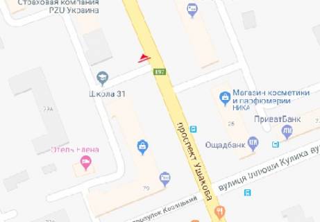 Сiтiлайт A у Херсоні Ушакова пр., 81 схема