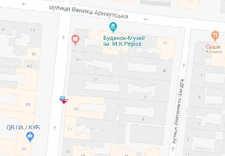 Бэклайт A в Одессе Італійська вул. (Пушкінська)., 69 схема