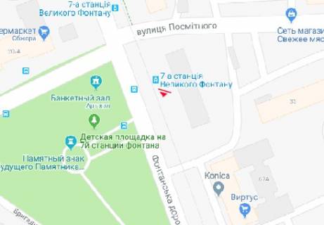 Билборд A в Одессе, 3x6  Фонтанська дорога, 65 - Балтиморська вул. (Посмітного) схема