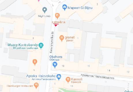 Ситилайт A в Одессе, 1.8x1.2  Європейська вул. (Катерининська)., 3 A схема