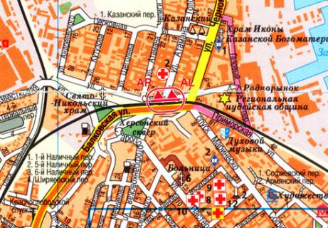 Билборд A в Одессе Пересыпский мост А схема