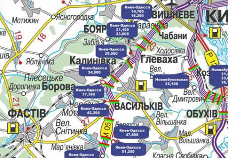 Нестандарт B у Київських трасах, 3x18  Траса M-05, Київ-Одеса, 34,500 схема