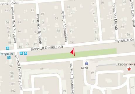 Билборд A в Виннице, 3x6  Келецька вул., 41 схема
