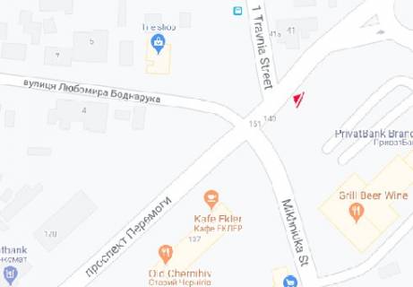 Билборд A в Чернигове Победы, пр., 139 схема