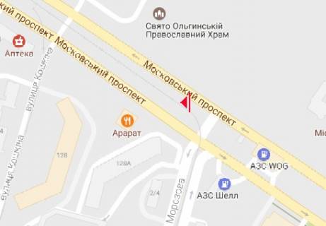 Билборд B в Харькове, 3x6  Героїв Харкова просп. (Московський просп.) - Академіка Волкова (Морозова) вул. схема