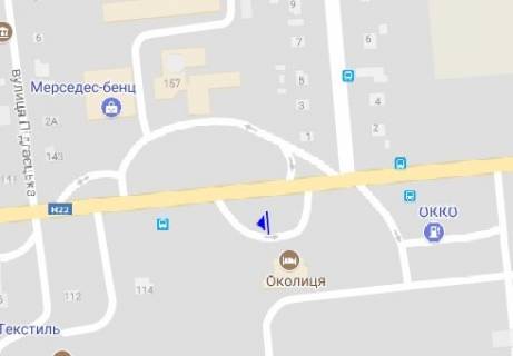 Билборд A в Луцке Ровенская ул., 154, возле бара "Околица" схема