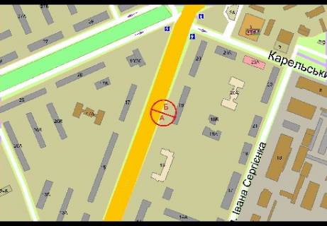 Prismatron, Prism A in Kyiv Gagarina Uria av., 18 - 302866 scheme
