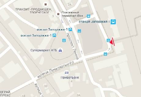 Призма A в Запорожье, 3x6  Запорізький залізничний вокзал, пішохідний перехід - 7978 схема