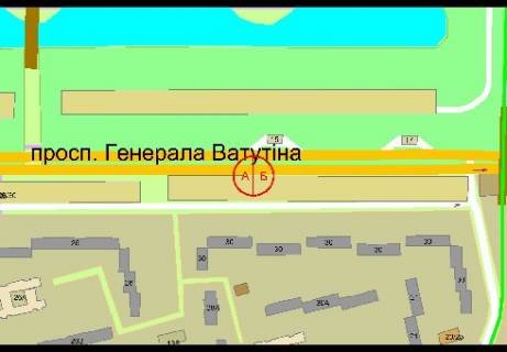 Билборд B в Киеве, 3x6  Шухевича пр., 26-30 схема