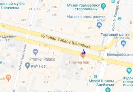 Ситилайт  в Киеве Шевченко б-р. схема