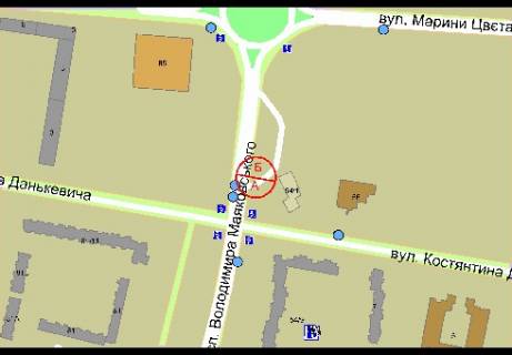 Prismatron, Prism A in Kyiv, 3x6  Maakovskogo Vladimira av., 54 (150 m do Cvetaevoj Marini st.) - 302929 scheme