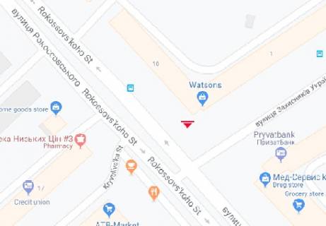 Scrolller, Scroll A in Chernihiv, 2.32x3.14  Rokossovskogo st., 10 - Zasitnikov Ukrainy st., 1 - 238566 scheme