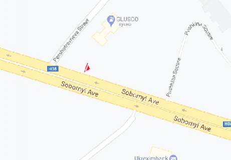 Prismatron, Prism A in Zaporizhzhya Sobornyj av. (4) (dvizenie ot vokzala) - 317569 scheme