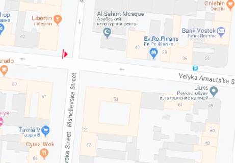 Scrolller, Scroll A in Odessa B.Arnautskaa st. - Risel'evskaa st., 60 - 320439 scheme