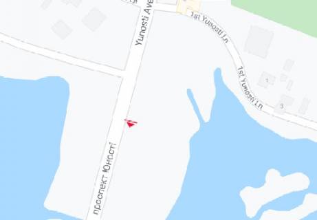 Билборд A в Виннице, 3x6  Юності просп., 81а схема