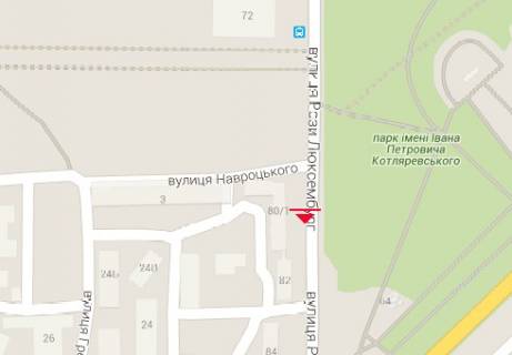 Призма B в Полтаве Раиси Кириченко ул., 82 - 320564 схема