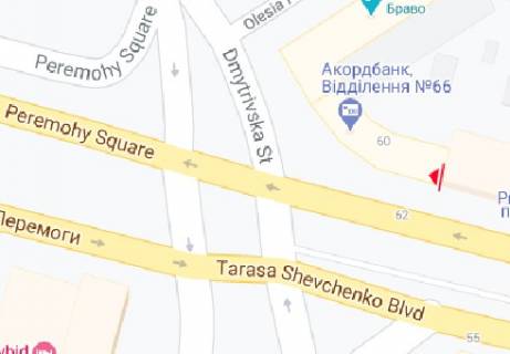 Нестандарт A в Киеве Шевченка бул., 60 (10 сек. в 3-х мин. блоке) [8.7x11.6 - 1шт.] схема