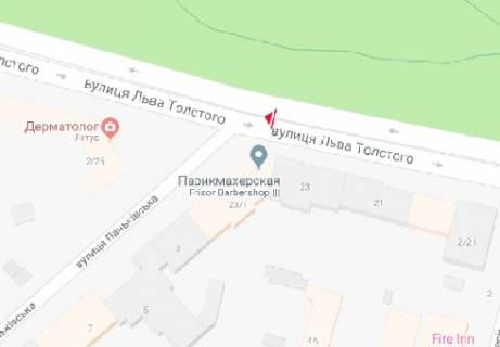 Беклайт A у Києві Гетьмана Павла Скоропадського вул. (Льва Толстого)., 23/1 схема
