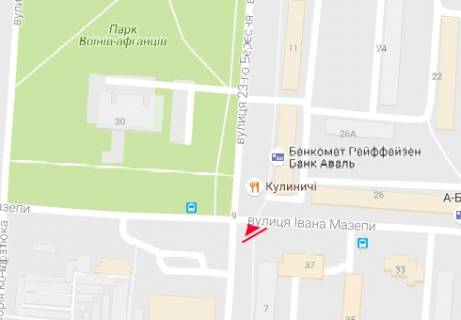 Призма A в Полтаве, 3x6  Ивана Мазепы ул. - 23 Сентября ул. - 119370 схема
