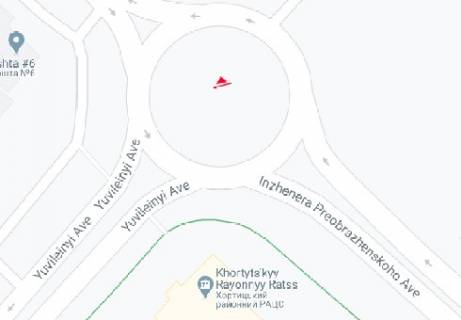 Билборд C в Запорожье Инженера Преображенского пр. - Юбилейный пр. схема