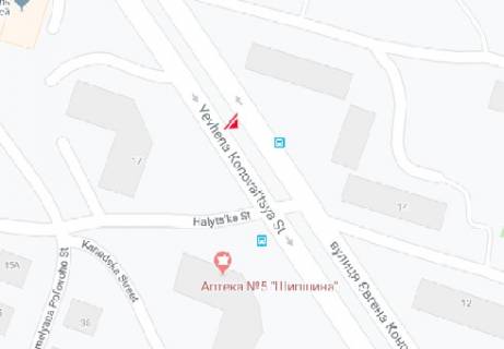 Билборд B в Тернополе, 3x6  Євгена Коновальця вул., 17 схема