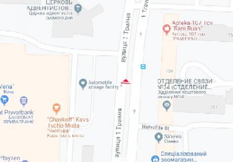 Бэклайт B в Чернигове 1-го Травня вул., 157 схема