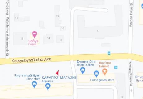 Беклайт A у Вінниці Коцюбинського просп., 11 схема