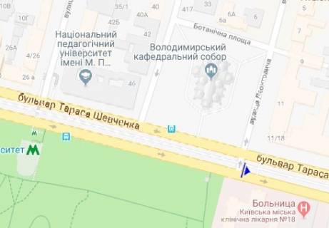 Ситилайт A в Киеве Шевченко б-р. схема