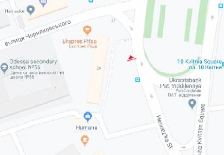 Ситилайт A в Одессе Генуэзская - 10-го Апреля пл. А, остановка схема