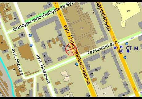 Scrolller, Scroll A in Kyiv Antonovica st., 124/128,  ost. "Vladimirskij rynok" (svetofor) - 302494 scheme