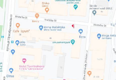 Citylight A in Odessa Greceskaa, 43 - Vice admirala Zukova per. A scheme