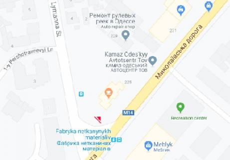 Призма A в Одессе Николаевская дорога, 225А - Лиманна ул. - 320162 схема