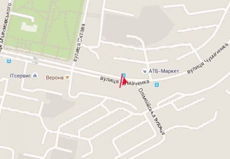Билборд B в Запорожье, 3x6  Чумаченка вул., 25 схема