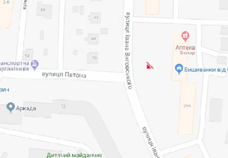 Билборд A в Львове, 3x6  Івана Виговського вул. - Євгена Патона вул. схема
